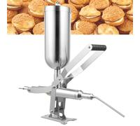 Machine de remplissage manuelle de beignets - Injecteur de remplissage de confiture de churro en acier inoxydable de 5 L avec 4 buses anti-goutte pour boulangeries, restaurants et cafés