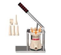 Machine de remplissage manuelle de saucisses - Machine à saucisses verticale robuste en acier inoxydable - Appareil de cuisine avec buses réglables pour la production de saucisses et de