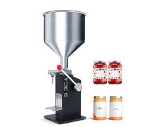 Machine de remplissage manuelle, remplisseur liquide à double usage de pâte de 100 ml avec plateau en acier, pour crème cosmétique, miel, beurre de cacahuète
