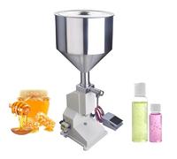 Machine de remplissage pneumatique de 5 à 110 ml, remplissage de bouteilles de pâte liquide, quantitatif automatique, avec interrupteur à pied/trémie 10L/buse de 4 mm et 8 mm, pour cosmétique