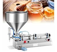Machine de remplissage pneumatique double usage pour liquide et pâte, remplissage horizontal de crème avec buse anti-fuite et trémie, 100-1000 ml