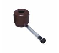 GARANTIA Collecteur Filtrant Eco, brun, Filtre pour Tuyau de Descente de 70 à 100 mm, Collecte et Filtration de l'Eau de Pluie, Prévention des Débris et Système Anti-Débordement