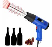 Machine De Rétraction De Capsules Pvc, Machine De Scellage Demballages Pour Bouteilles De Vin De 50 Mm, 60-600 °c, Affichage Lcd De La Température, Pistolet Thermorétractable Portatif De 1600 W,
