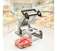 Machine de scellage de plateaux alimentaires commerciale, scellage thermique rapide 7-8S pour récipients alimentaires, comprend un support de film d'étanchéité et une poignée antidérapante, 200 mm x
