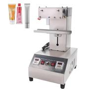 Machine de scellage de tubes électrique, scelleuse de tubes chauffants industrielle en acier inoxydable avec découpe et impression, hauteur et température réglables, pour tubes cosmétiques