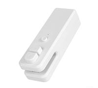 Machine de scellage et coupe-sachets 2 en 1, rechargeable par USB, pour sacs à collation, conservation portable de la fraîcheur des aliments pour la cuisine et les voyages, blanc/rose/gris (blanc)