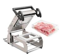 Machine de scellage thermique avec contrôle de la température et scellant de plateau à pression manuelle, idéale pour emballer la viande, le poisson, les fruits et les légumes