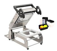 Machine de scellage thermique de plateau alimentaire, scellant semi-automatique en acier inoxydable, contrôle de la puissance écologique et fonctionnement silencieux, 7 à 8 joints/min pour plats à