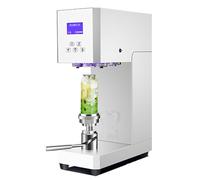 Machine De Scellement De Canette Automatique, Scellant De Tasse En étain électrique 370w Avec Panneau Et Comptoir Intelligent, Calibre 55 Mm, Réglable En Hauteur, Pour Le Thé Au Lait Commercial white