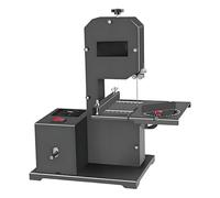 Machine De Scie à Ruban Professionnelle, scie à Table de Bois Verticale de Banc de 800W, Hauteur de Coupe de 70mm, Table de Travail inclintable (0-45°), Comprend 2 Lames de scie