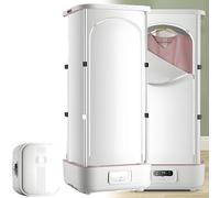 Machine de séchage à la vapeur 2 en 1 avec télécommande - Défroisseur vapeur pliable de 900 W pour désodoriser et sécher les vêtements, économisez 90 % de temps