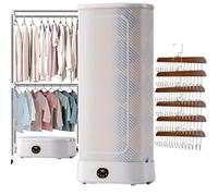 Machine De Séchage À Vapeur Portable 1000 W, Machine À Repasser Automatique, Sèche-Linge Électrique, Circulation D'air Chaud À 360°/Minuterie Intelligente 240 Min/Entretien Automatique