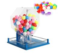 Machine de sélection de balles de loterie - Cage de bingo pour grands groupes, peut contenir 100 balles - Idéal pour les fêtes et événements (B)