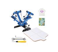 Machine De Sérigraphie 4 Couleurs 1 Station Plateau 54x45cm Rotative à 360°