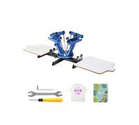 VEVOR Presse à sérigraphie 4 couleurs 2 stations – Plateau 54×45 cm rotative 360° pour T‑shirt