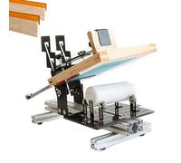 Machine de sérigraphie à surface incurvée - Presse cylindrique à hauteur réglable avec double racloir pour bouteilles et tasses