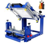 Machine de sérigraphie de bouteille courbée, impression manuelle de cylindre pour produits cylindriques, diamètre inférieur à 80 mm, idéale pour tasses, bouteilles et tubes