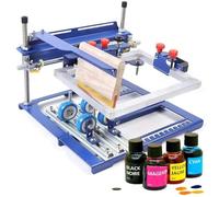 Machine De Sérigraphie Manuelle Courbée Professionnelle,Pour Bouteilles,Flacons & Objets Cylindriques (ø170mm Max),Réglage Hauteur 200mm,3 Types De Rouleaux Inclus (Métal/Nylon/Plastique)