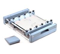 Machine de sérigraphie pour pâte à braser, petite station de sérigraphie manuelle avec fonction de serrage de la plaque d'acier et racleur de 80 mm de large, facile à utiliser, pour l'assemblage préci