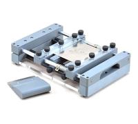 Machine de sérigraphie pour pâte à braser, petite station de sérigraphie manuelle avec fonction de serrage de la plaque d'acier et racleur de 80 mm de large, facile à utiliser, pour l'assemblage préci