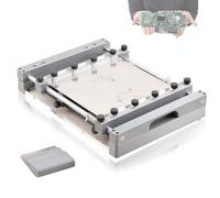 Machine de sérigraphie pour pâte à braser, Station d'impression Manuelle pour Petits écrans en Acier, imprimante à pochoirs cms avec racleur de 80 mm de Large