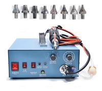 Machine de sertissage de strass - 500 W - Kit applicateur Hot Fix avec 8 embouts pour strass plats, octogonaux et en résine - Polyvalent pour divers matériaux, pas de colle nécessaire