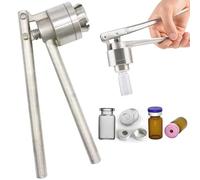 Machine de sertissage et de bouchage, Capsuleuse manuelle de bouchons bouteilles en plastique et aluminium, 13-20mm, for le scellage laboratoire(20mm,Pure al)