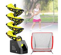 Machine de service portable pour balles de tennis, vitesse réglable et angle de lancement, entraîneur d'entraînement solo pour débutants à professionnels avec télécommande, étui de transport léger