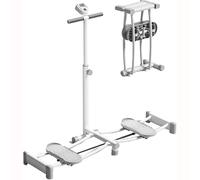Machine de Simulation Ski d'intérieur, Machine d'entraînement avec bâtons et Tapis , d'exercice Cardio Multifonction(White)
