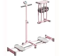 Machine de Simulation Ski d'intérieur, Machine d'entraînement avec bâtons et Tapis , d'exercice Cardio Multifonction(Pink)