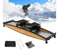 Machine de Ski Virtuelle, éQuipement De Ski Portable, Appareil D'EntraîNement à L'éQuilibre d'une Capacité de 150Kg pour Un EntraîNement Complet du Corps, avec BâTons de Ski Et Tapis.