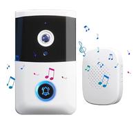 Machine de Sonnette de Porte - Caméra de sécurité visuelle, caméra Intelligente | Kit vidéo Intelligent I5 sans Fil Interphone vidéo à Distance, HD à la Maison WiFi antivol pour la