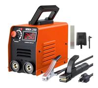 Machine de soudage à l'arc portable, soudeur à bâton 250 A pour débutants, soudeur MMA léger avec tiges, pinces, démarrage à chaud, force d'arc, anti-adhésif, onduleur IGBT