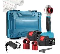 Machine De Soudage De Tuyaux En Plastique,Fondoir De Tuyaux D'Eau Ppr Portable Sans Fil Pour Tuyaux Ppr Pe Pp,Avec 2 Batteries (4 Ah), Avec 3 Matrices (20,25,32 Mm),TempéRature Constante De 340 ℃