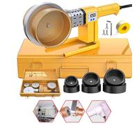 Machine De Soudage De Tuyaux en Plastique, Soudeuse Thermofusible De Tuyaux en Plastique à Affichage Numérique Intelligent, avec 3 Têtes De Filière (75 Mm 90 Mm 110 Mm) + Boîte en Fer