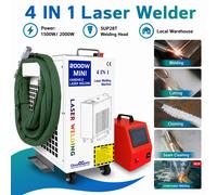 Machine de soudage laser BWT 2000W 4 en 1, soudeuse laser 1500W avec fonctions de soudage, nettoyage, découpe et nettoyage des coutures de soudure pour métal, tête de soudage SUP28T avec alimentation