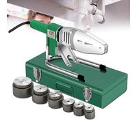 Machine de soudage par fusion for canalisations, soudeuse for tubes PPR, machine chauffage à double tube 2000 W avec 6 têtes moulage (20-63 mm), affichage numérique, eau chaude for, PE, PP