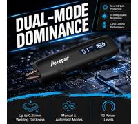 Machine de soudage par points portable à batterie lithium, 12 vitesses de puissance, jusqu'à 0,25 mm de bande de nickel, broches détachables, lumière LED pour réparation de téléphones et assemblage 12