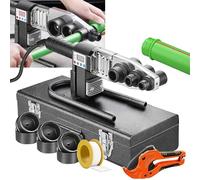 Machine De Soudage Plastique, Avec Tête De Filière 3 Pièces+Boîte+Kit De Ciseaux,Machine De Soudage Par Fusion De Tuyaux Portative,Pour Le Soudage De Tuyaux Ppr/Pe/Pp(20-32Mm)