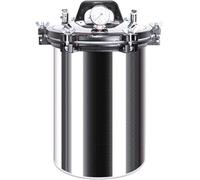 Machine De Stérilisation Autoclave 24l Vapeur à Pression Portable en Acier Inoxydable Prévention des Brûlures Sèches Verticales Équipement De Laboratoire à Trois Vannes, 24l