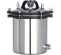 Machine De Stérilisation Autoclave 24l Vapeur à Pression Portable en Acier Inoxydable Prévention des Brûlures Sèches Verticales Équipement De Laboratoire à Trois Vannes, 18l