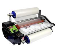 Machine de stratification professionnelle, laminateur 600W 13,6 pouces de large, laminateur thermique chaud/froid, ajustement de la température de 0-200 degrés, largeur de stratification: 0-35cm