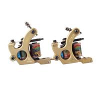 Machine de tatouage à bobine - pistolet de tatouage traditionnel à la main en laiton à la main pour les artistes professionnels, les modèles de liner et de shaders