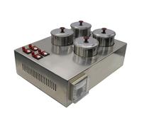 Machine de teinture de lentille optique en acier inoxydable, réservoir de teinture de lentille de 4 tasses avec commutateurs indépendants et température réglable pour les magasins d'optique