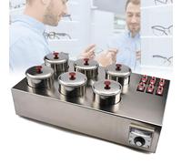 Machine de teinture de lentilles optiques, bain teinté, 1400 W avec 6 interrupteurs indépendants, température réglable jusqu'à 400 °C, couleur uniforme pour centres d'ophtalmologie