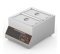 Machine de tempérage du chocolat, Chauffe-chocolat commercial Réchauffeur de liquide, Casserole de fusion en acier inoxydable avec contrôle de température de 32-203°F, pour lait, café, fromage 2 Pots
