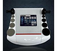 Machine de thérapie extracorporelle à ondes de choc, appareil professionnel à ondes de choc radiales avec 8 têtes de travail, 4 modes et 10 préréglages de parties du corps, énergie réglable en continu