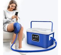Machine de thérapie par le froid, machine de thérapie à glace pour genou avec débit réglable, minuterie numérique, pompe silencieuse, genouillère, unité de thérapie par le froid pour soulager et