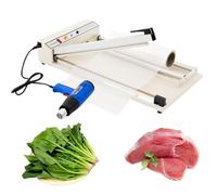 Machine de thermoscellage avec pistolet thermique, kit de pistolet à air chaud 1500 W, largeur de scellage de 24", avec rouleau de film pour thermosceller les sacs en plastique alimentaires