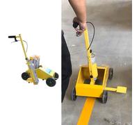 Machine de traçage de lignes pour parkings, machine de traçage autoportée, chariot de traçage grande capacité amovible et réversible pour un marquage rapide et précis